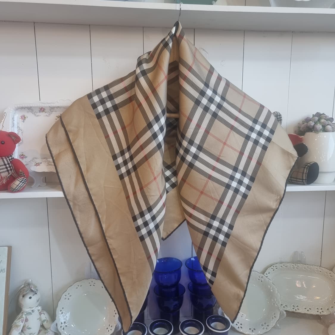 버버리 체크 스카프 브라운계열 상품이미지1