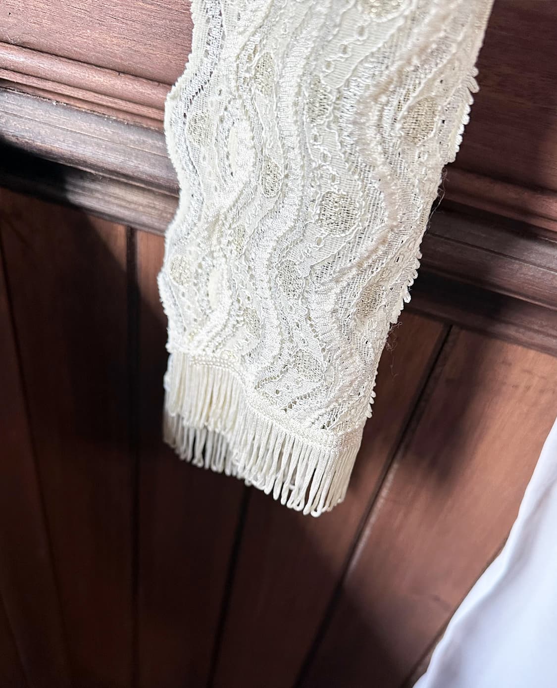 JPV vintage lace fringe scarf 상품이미지1