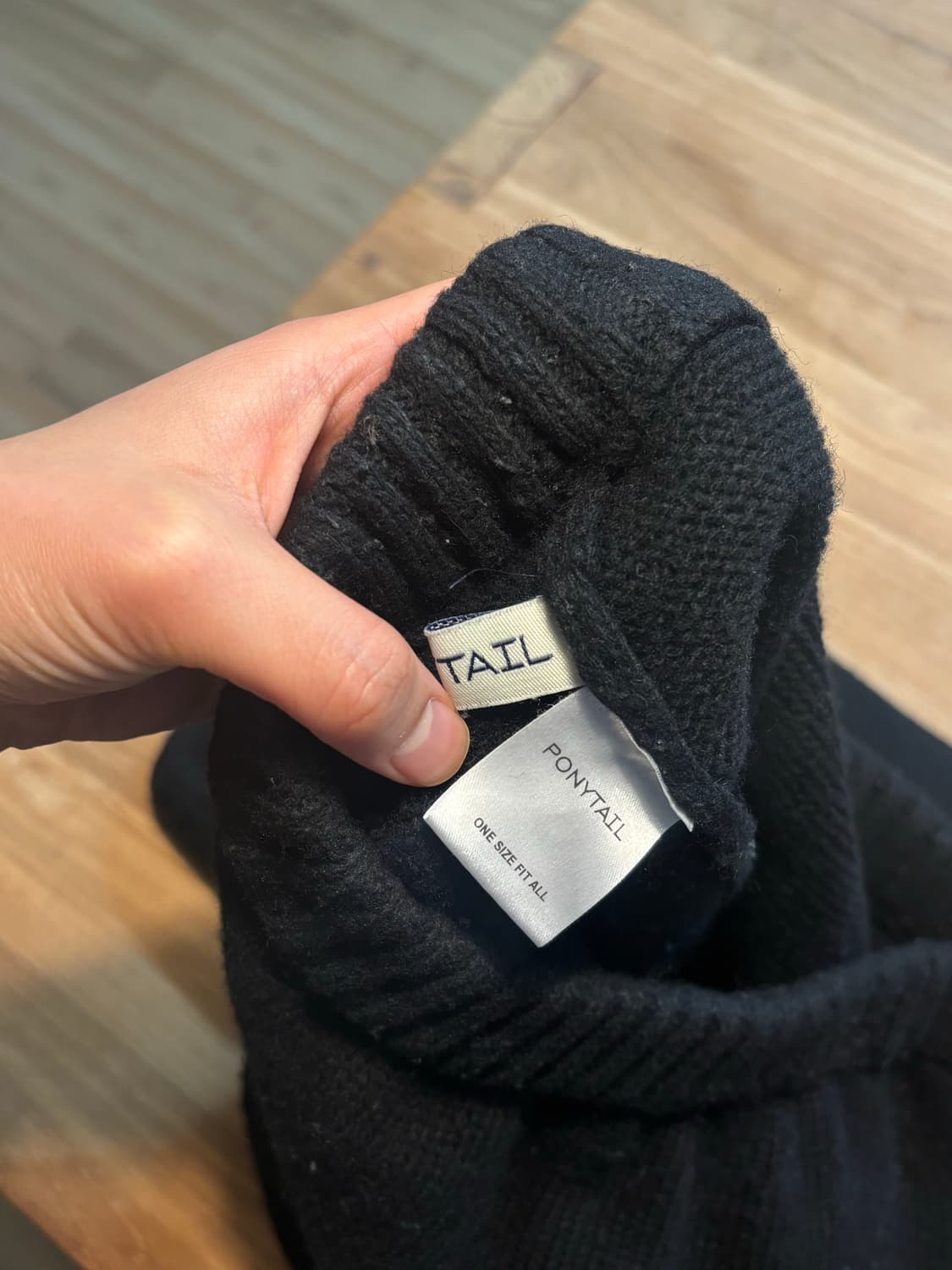 포니테일 기본 블랙 스커트 상품이미지3