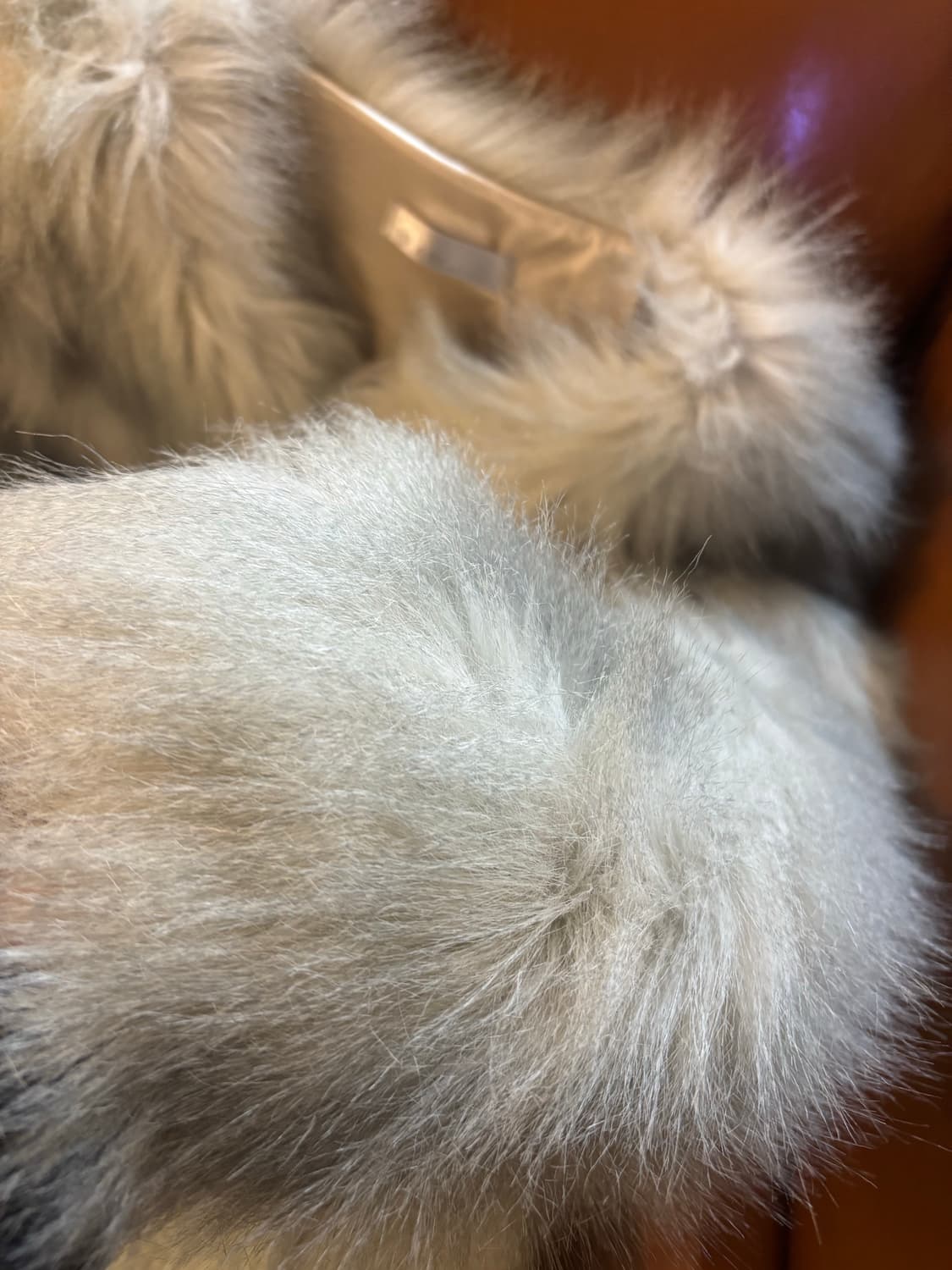 은빛 그레이 퍼 자켓 상품이미지10