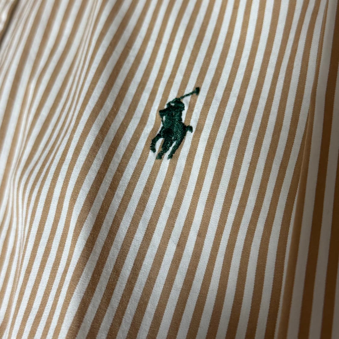 폴로랄프로렌 스트라이프 셔츠 베이지 폴로셔츠 커스텀핏 빈티지 L 상품이미지7