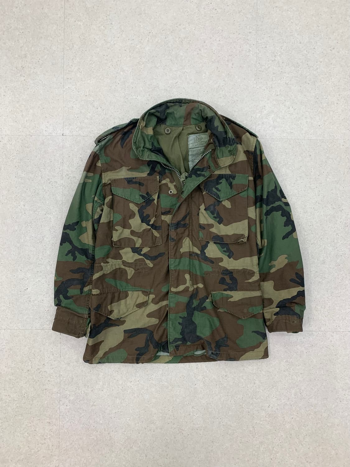 80s 알파 인더스트리 M-65 우드랜드 필드 자켓 상품이미지1