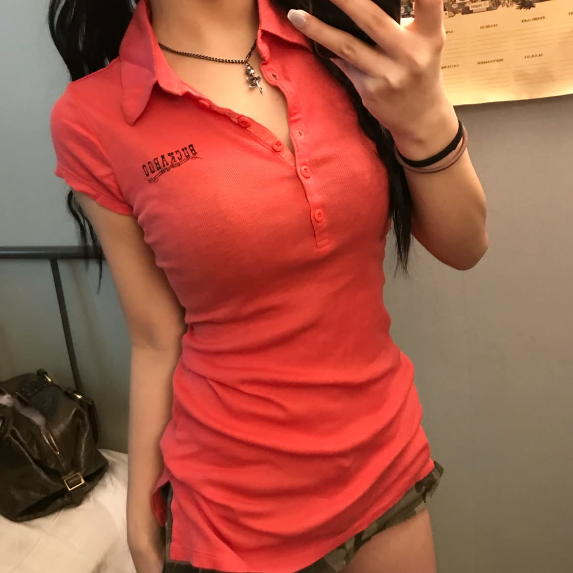 Buckaroo 버커루 갸루 락 펑크 핫핑크 카라티 상품이미지2