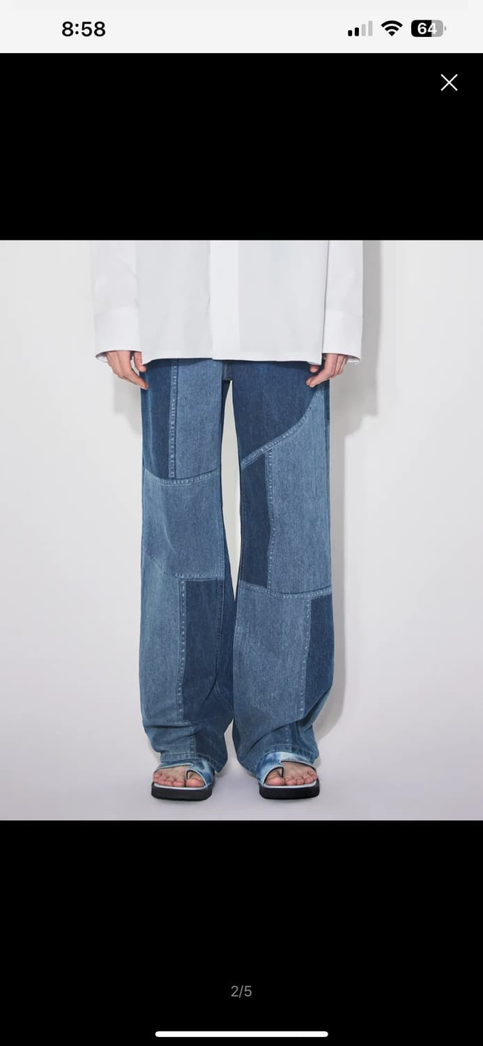 메종미네드 패치워크 데님팬츠 50사이즈(XL) 상품이미지3