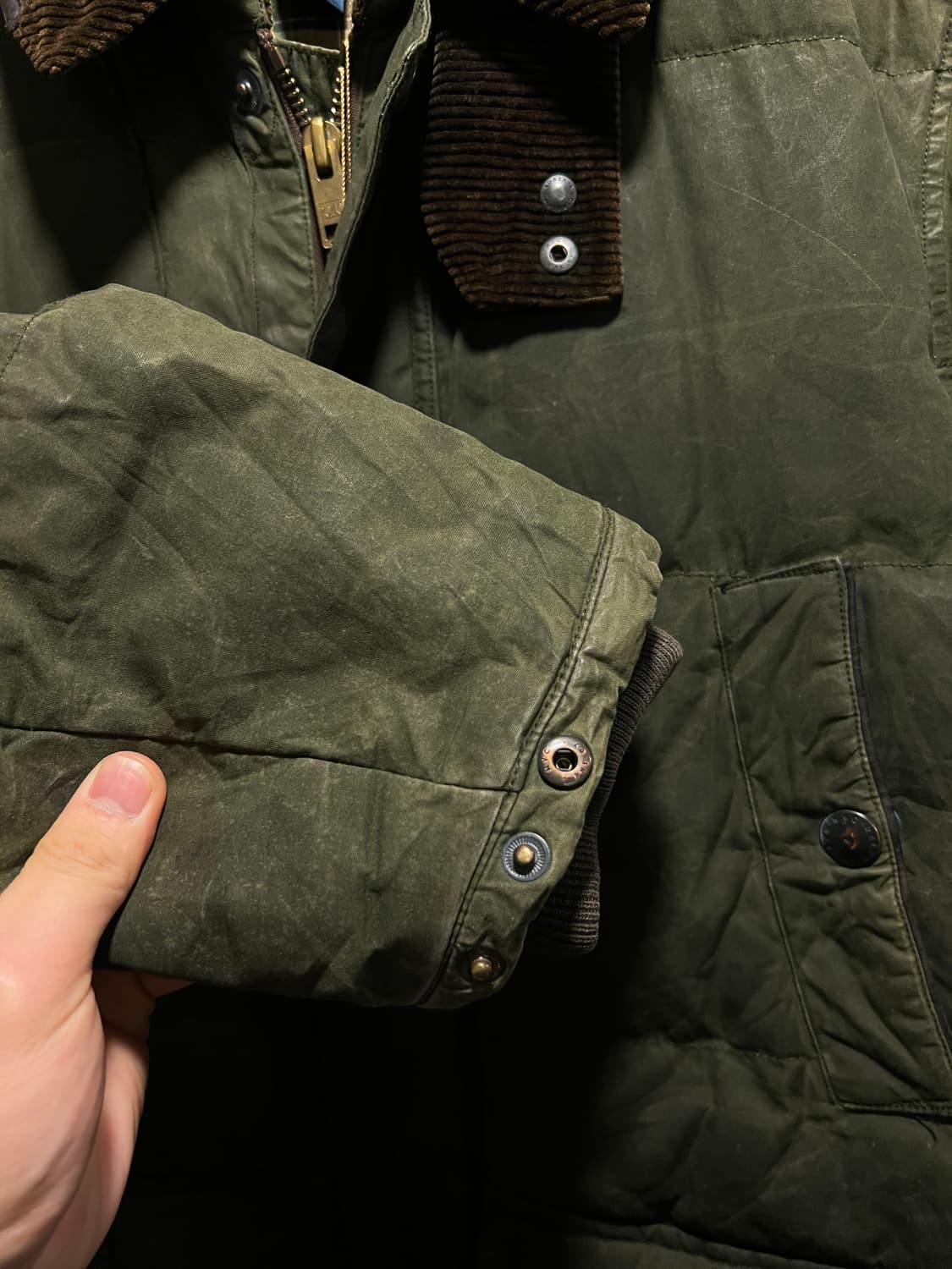 [S]폴로 랄프로렌 빈티지 왁스 페이딩 다운 자켓 상품이미지6