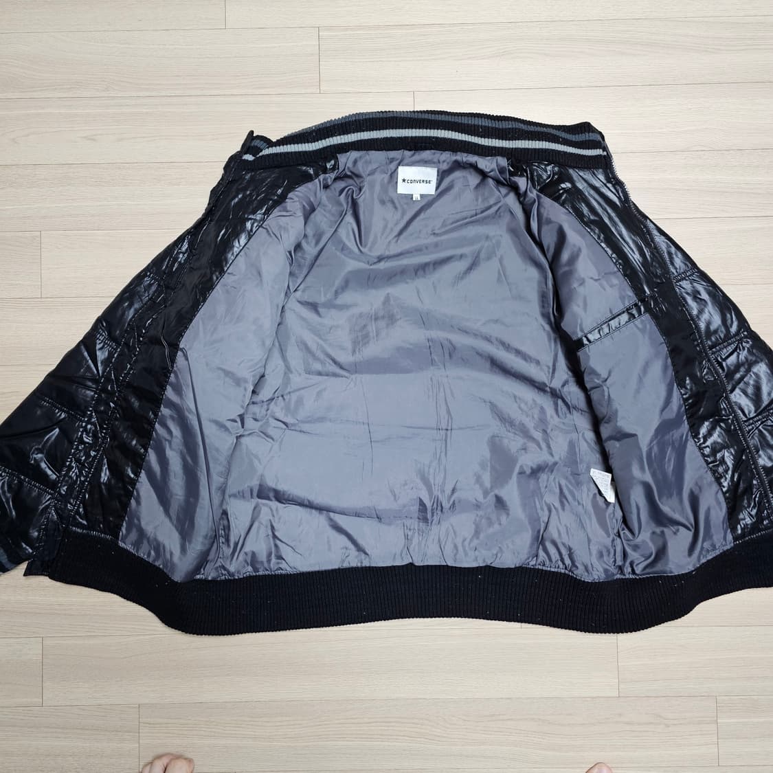 XL 105 ) 컨버스 경량 패딩 모자 탈부착 일본 빈티지 상품이미지6