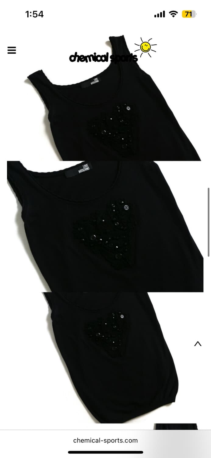 케미컬스포츠 love moschino 니트 나시 상품이미지2