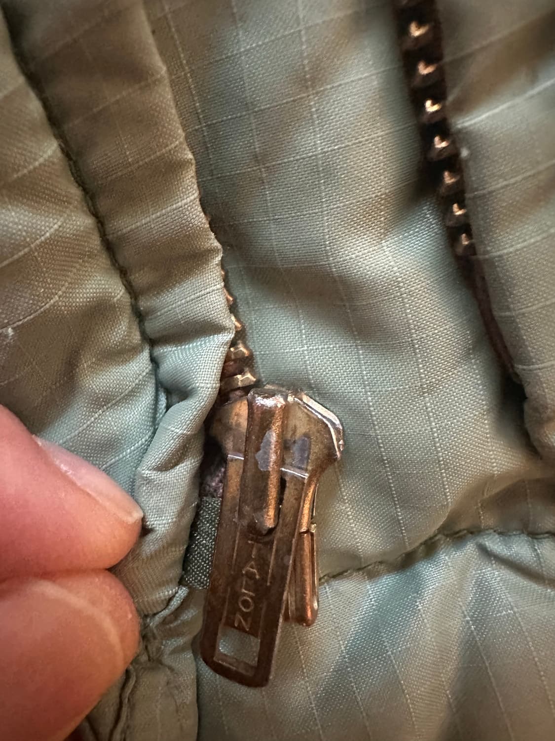 70-80s 에디바우어 푸퍼 베스트 세이지그린 상품이미지4