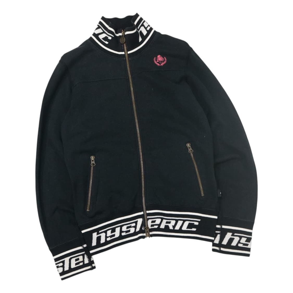 히스테릭글래머 빅 로고 시보리 배색 풀집업 져지 상품이미지1