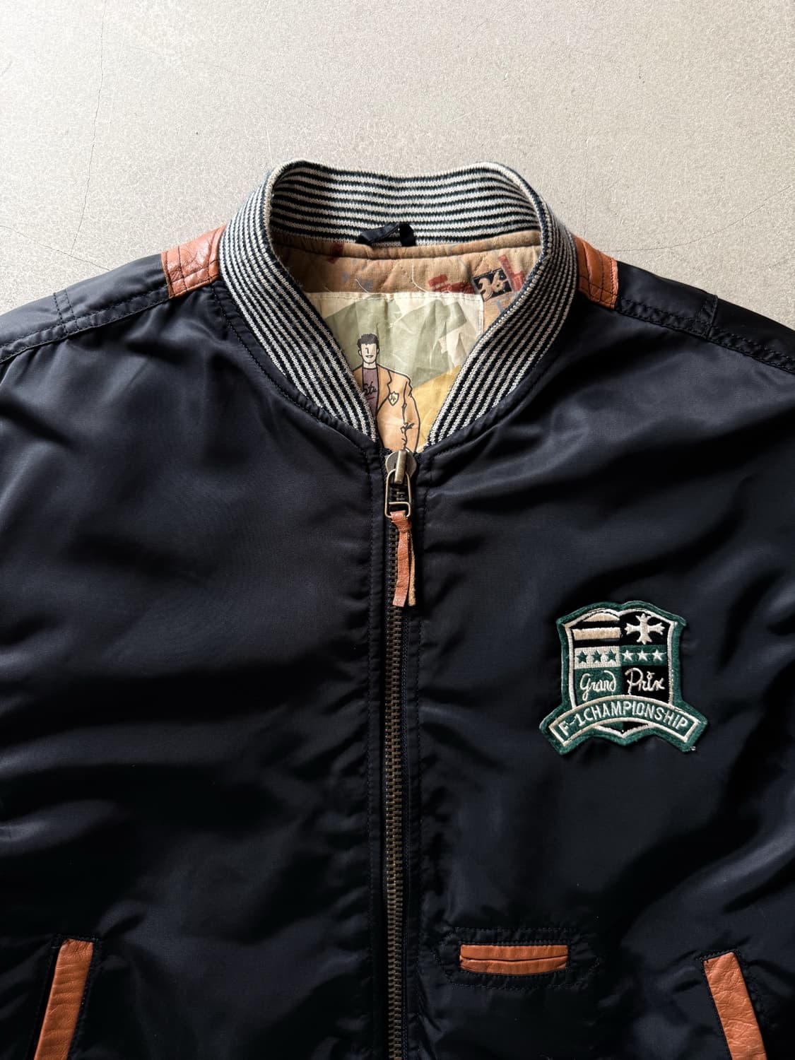 90s Free Action Racing Bomber Jacket 상품이미지9