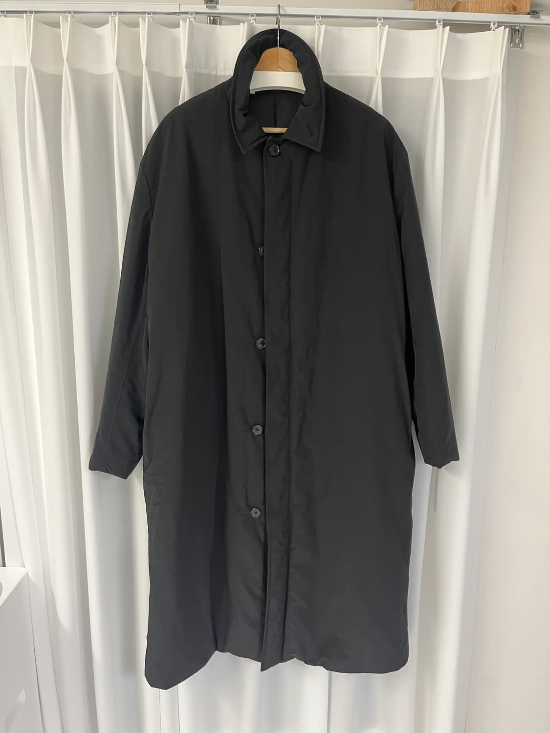 수트서플라이 블랙 테크 패딩코트 (42R) 상품이미지6