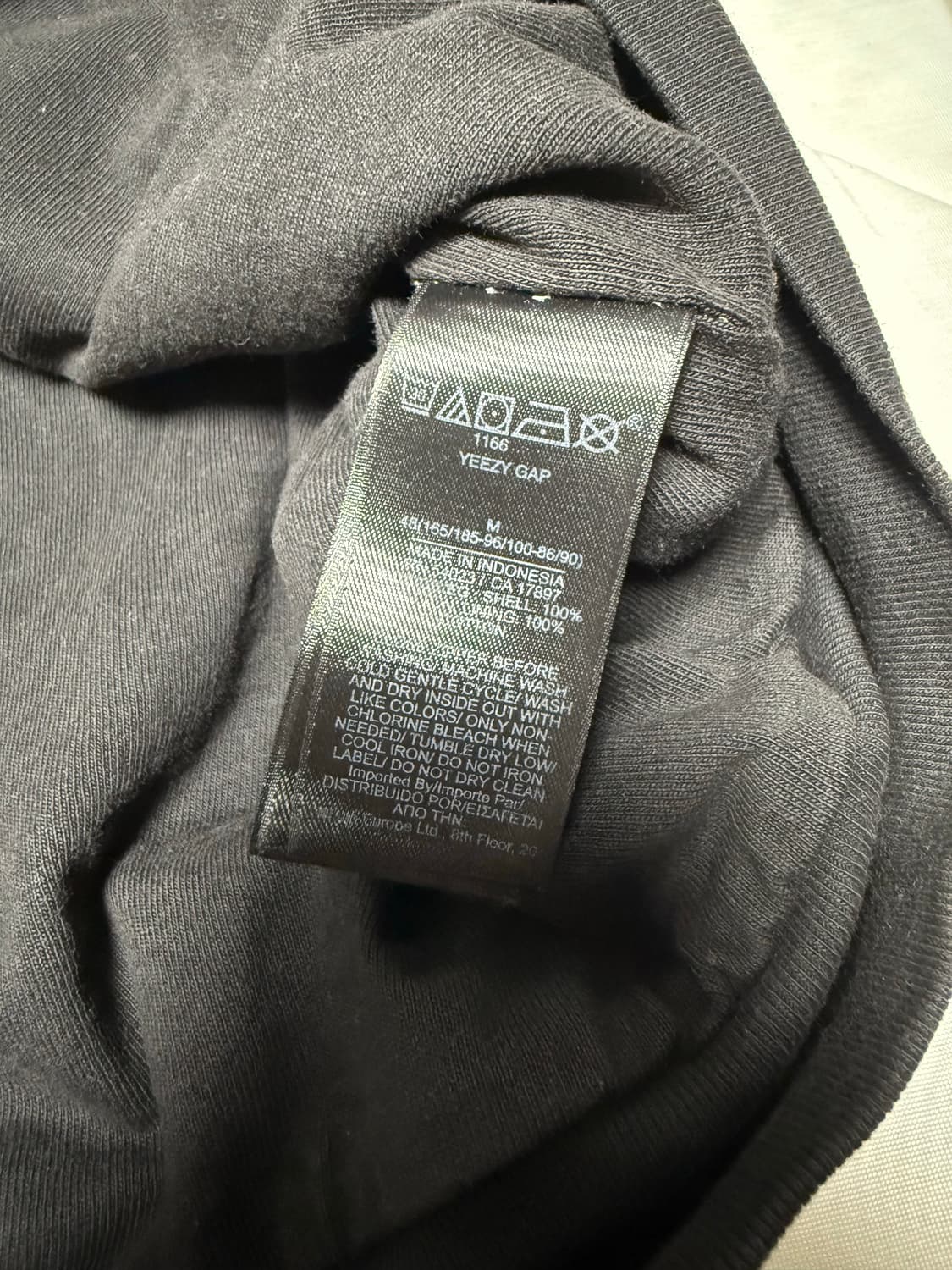 이지갭 후드집업 h14b 블랙 m yeezy yzy 상품이미지3