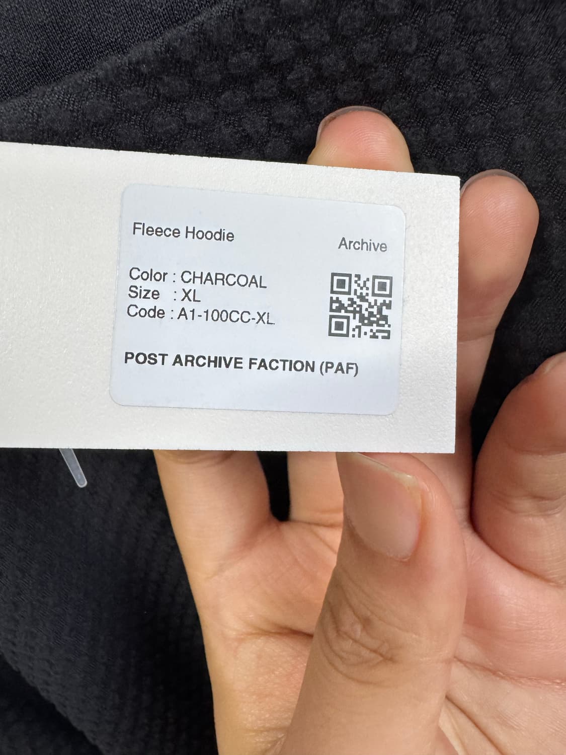포스크아카이브팩션 플리스후디 차콜 상품이미지2
