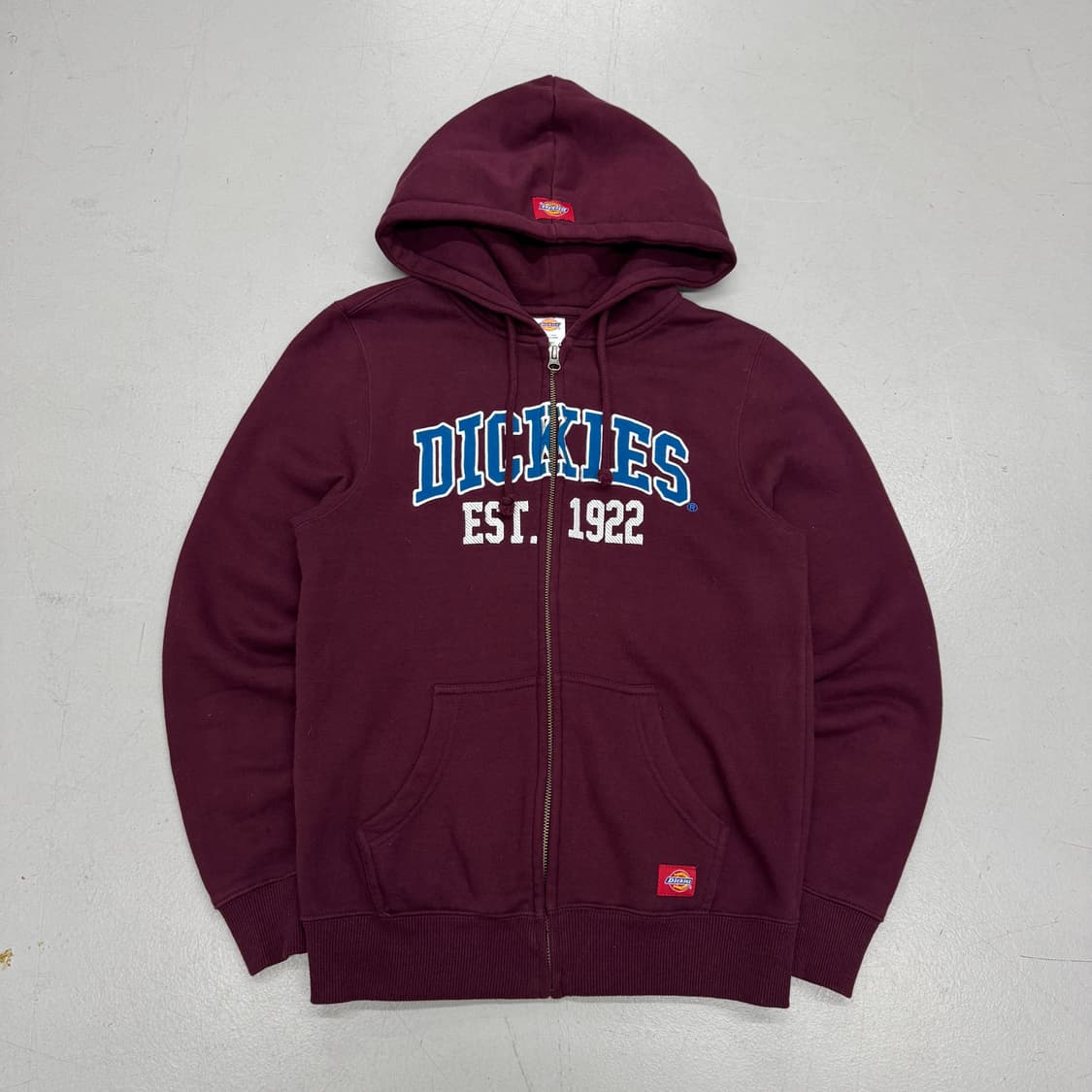 디키즈 스케이터 아치로고 버건디 후드집업 상품이미지2