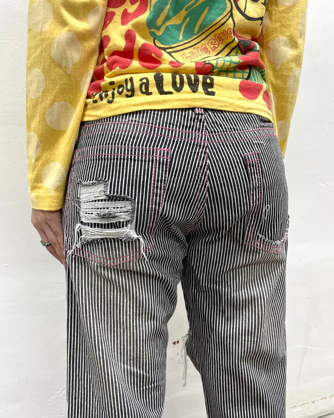 Retro-star cubic striped pants 상품이미지6