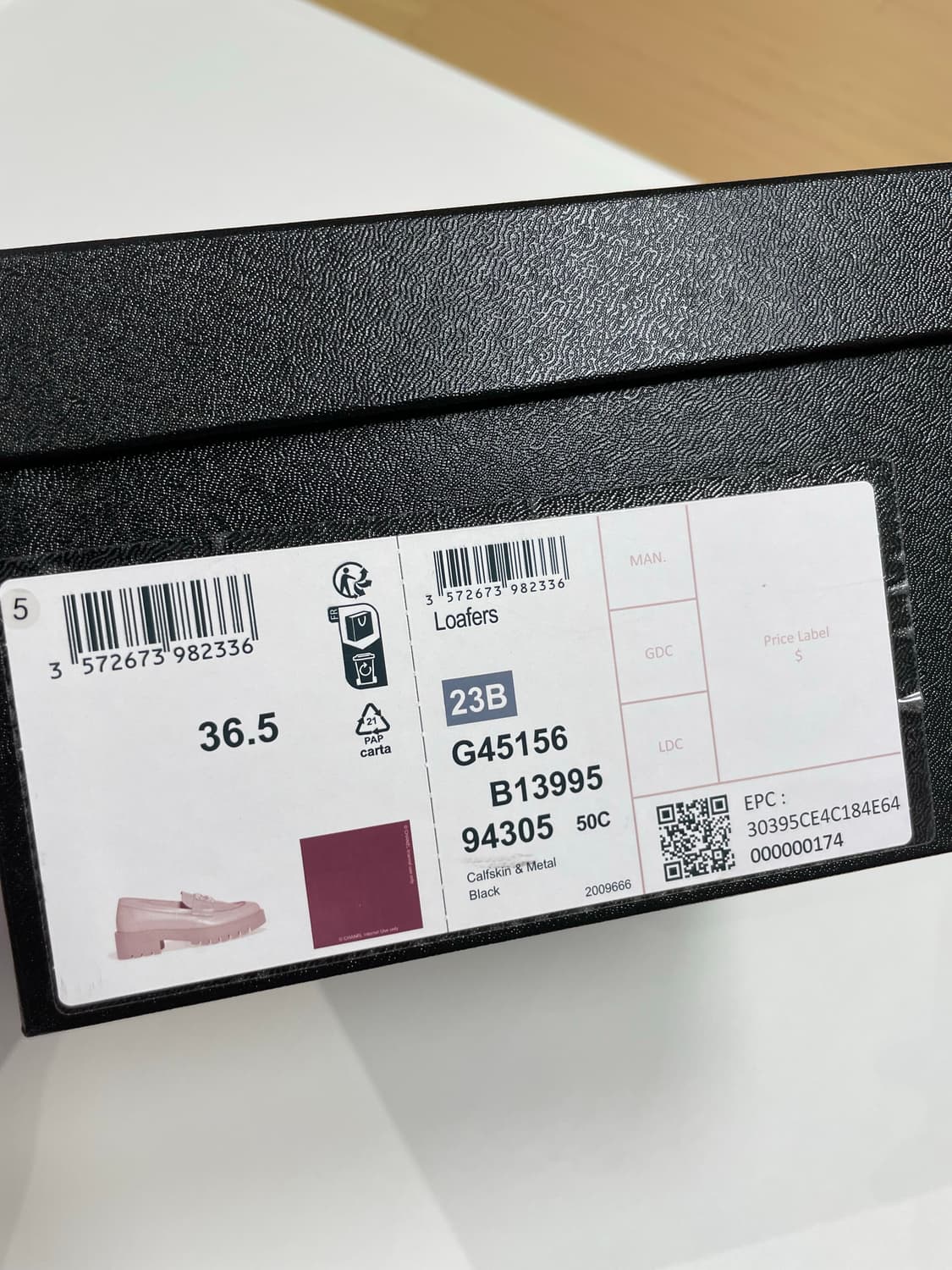 샤넬 카프스킨 로퍼 36.5 (235mm) 블랙 판매합니다 상품이미지9
