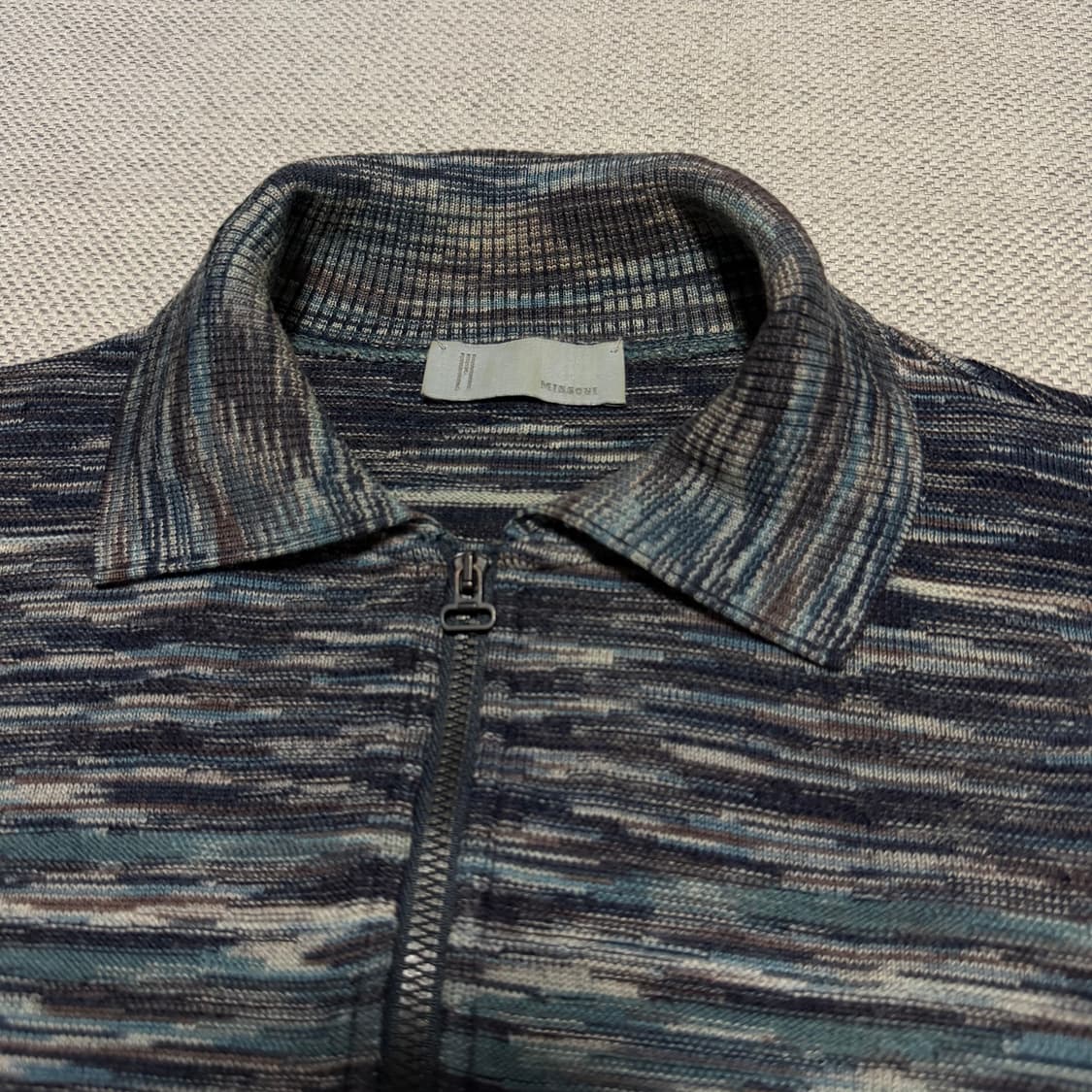 미쏘니 반집업 카라 니트 상품이미지2