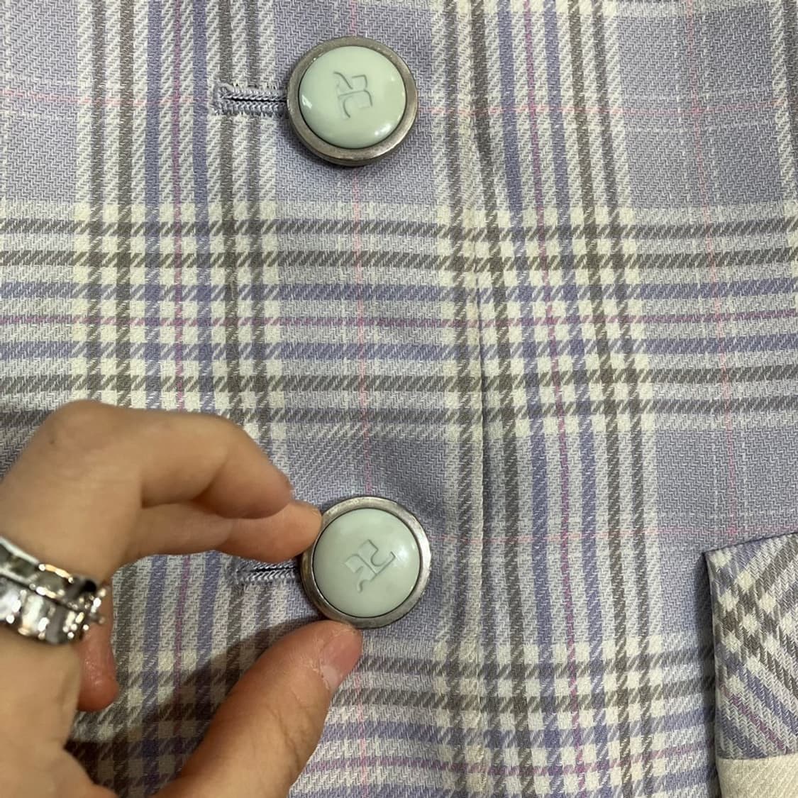 꾸레쥬 체크 베스트 상품이미지6