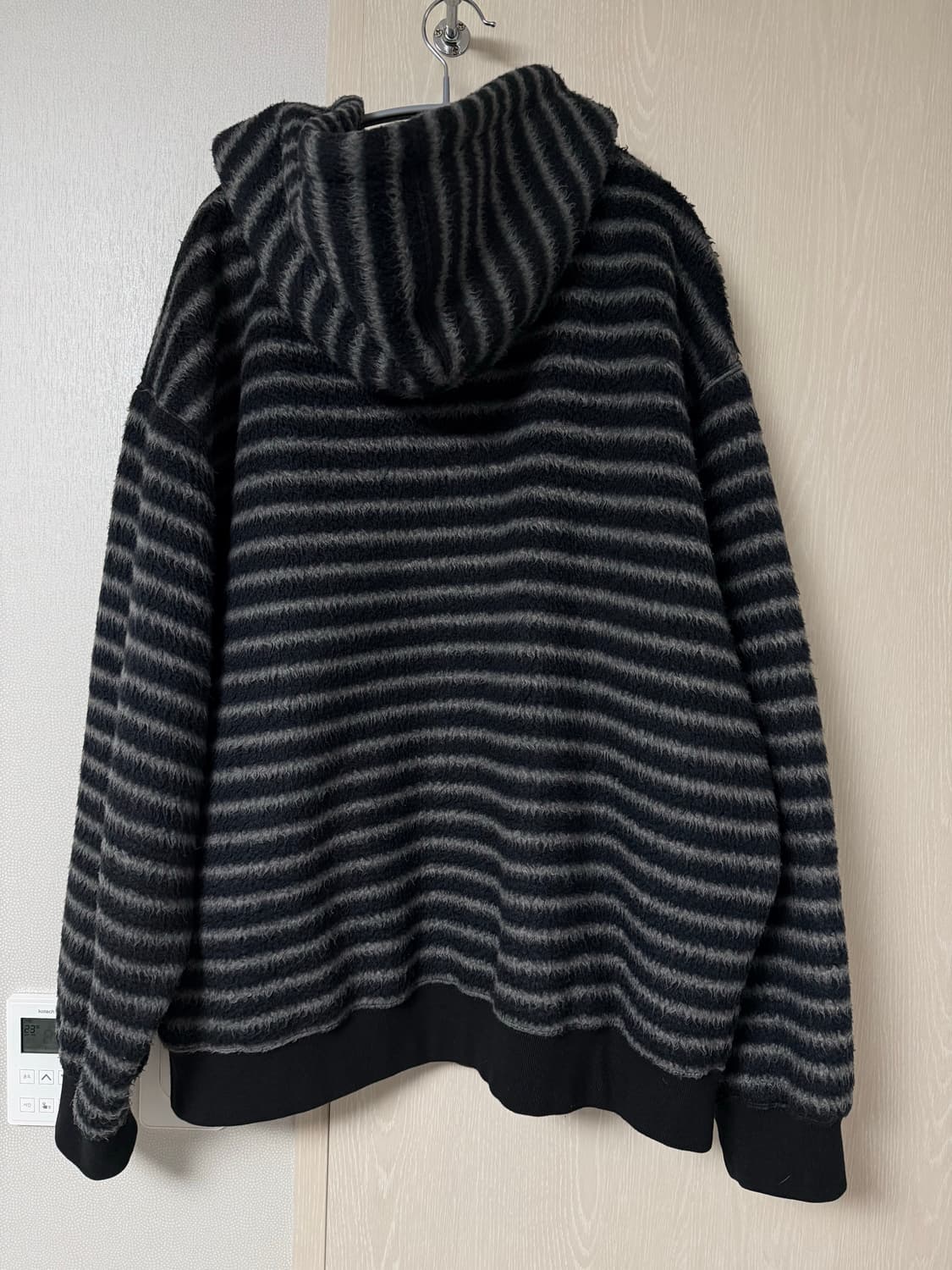 슈프림 브러쉬드 집업 후드 스웨트셔츠 블랙 - 23FW XL사이즈 상품이미지3