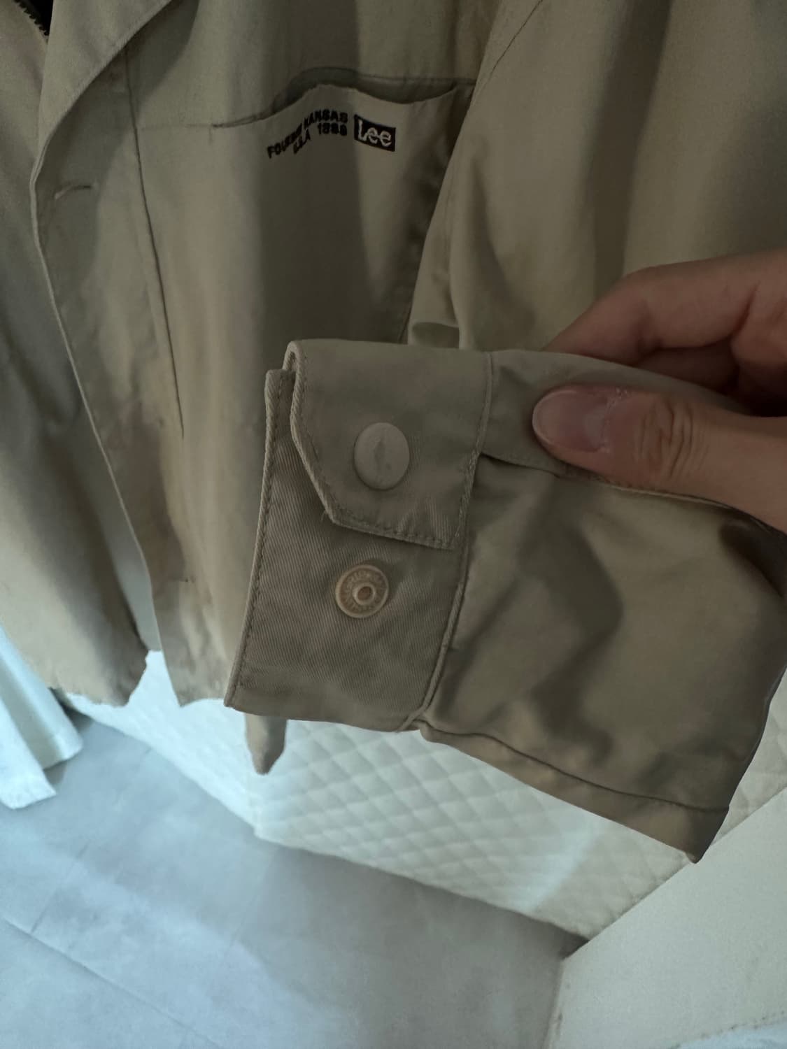 Lee 캔자스 로고 자수 샌드 베이지 워크 재킷 상품이미지5