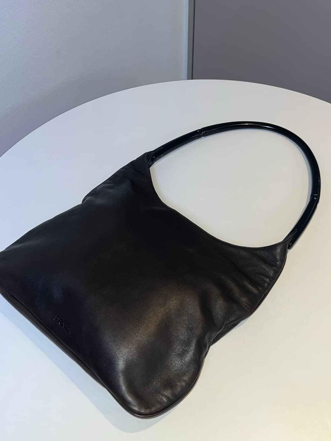 프라다 레더 숄더백 브라운 상품이미지5