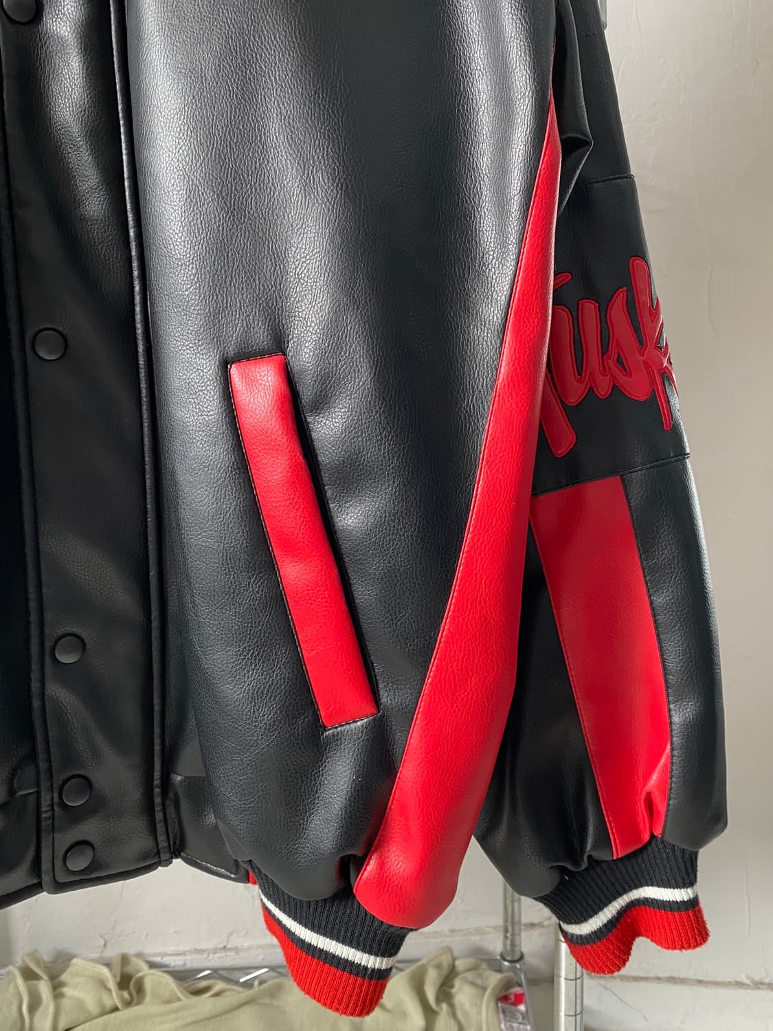 지쓰리 스포츠 허스커스 레더 바시티 자켓 (Man 3XL) AB1814 상품이미지3