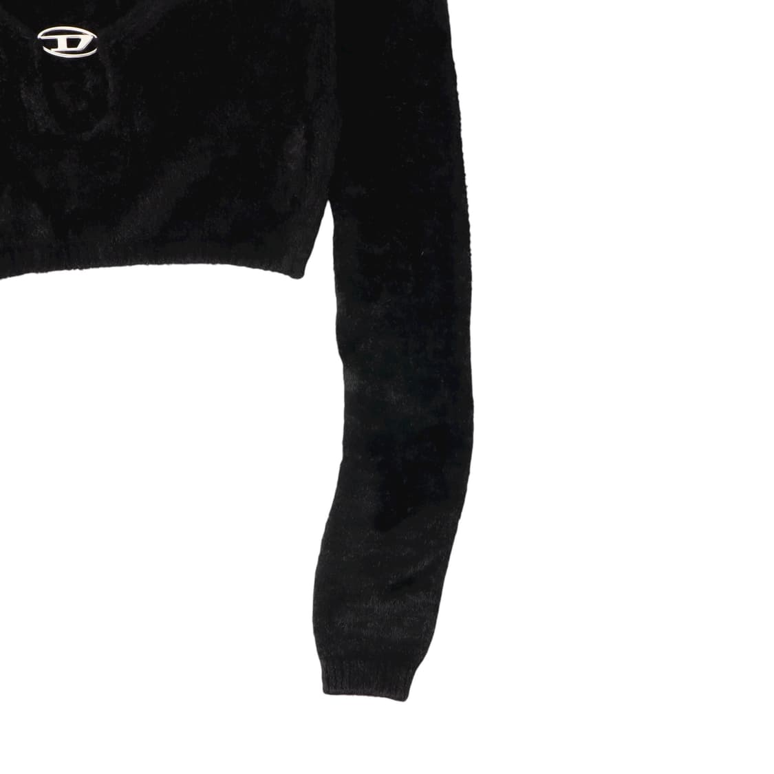 디젤 벨벳 실버로고 크롭 벨벳 니트 상품이미지4