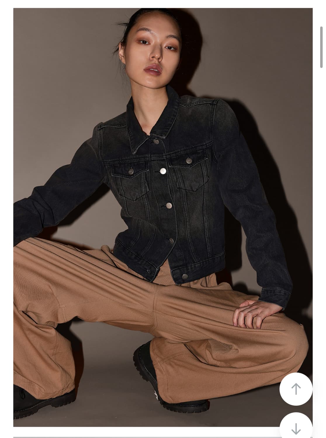 블랙업 스위텐 워싱 데님자켓 흑청 상품이미지2