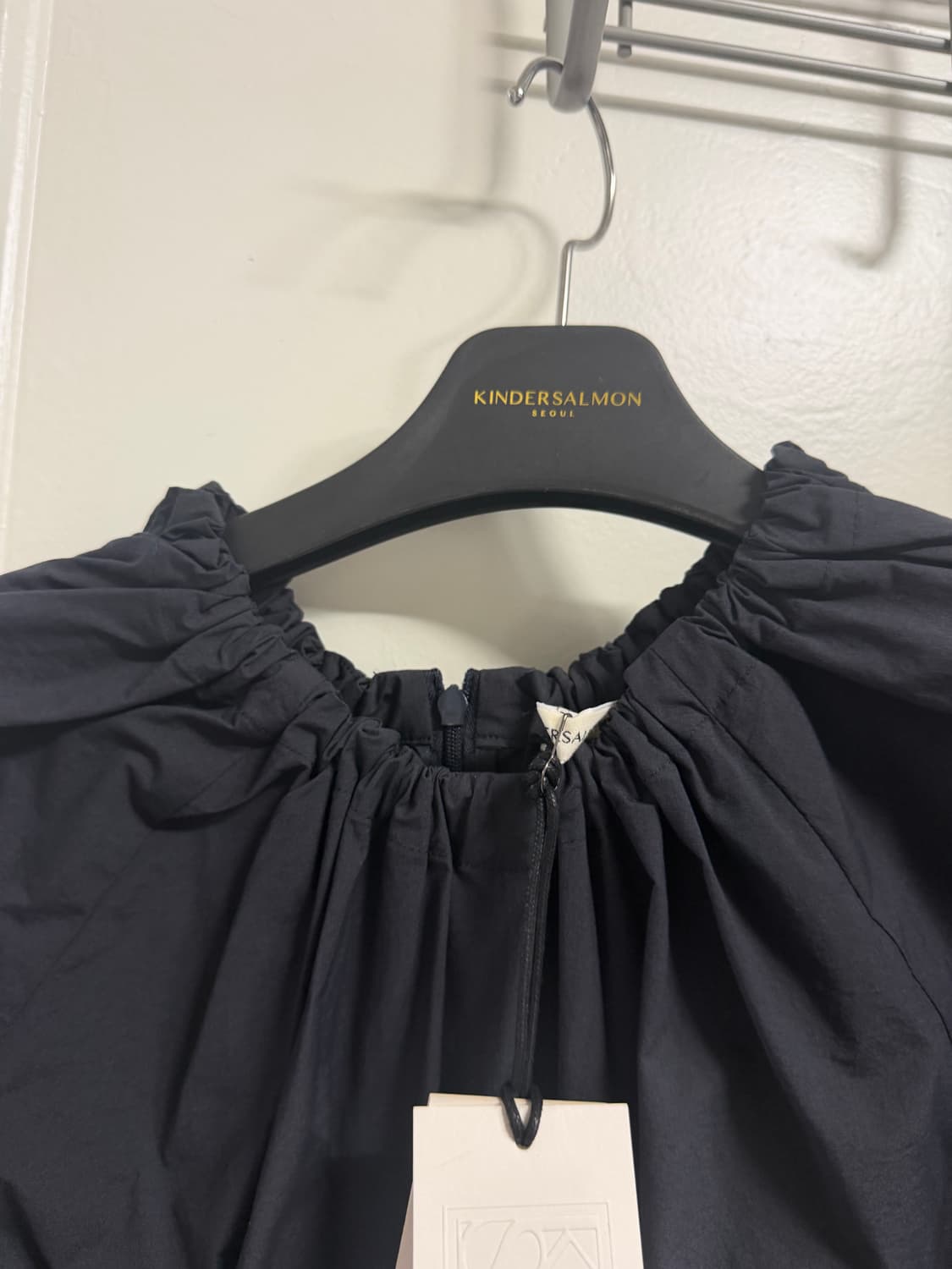 킨더살몬 shirring Dress Navy 상품이미지5