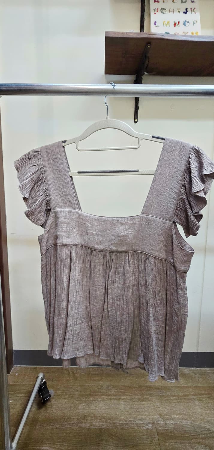 M상태최상) ZARA 자라 러플 블라우스 / 여리핏 베이지 탑 상품이미지4