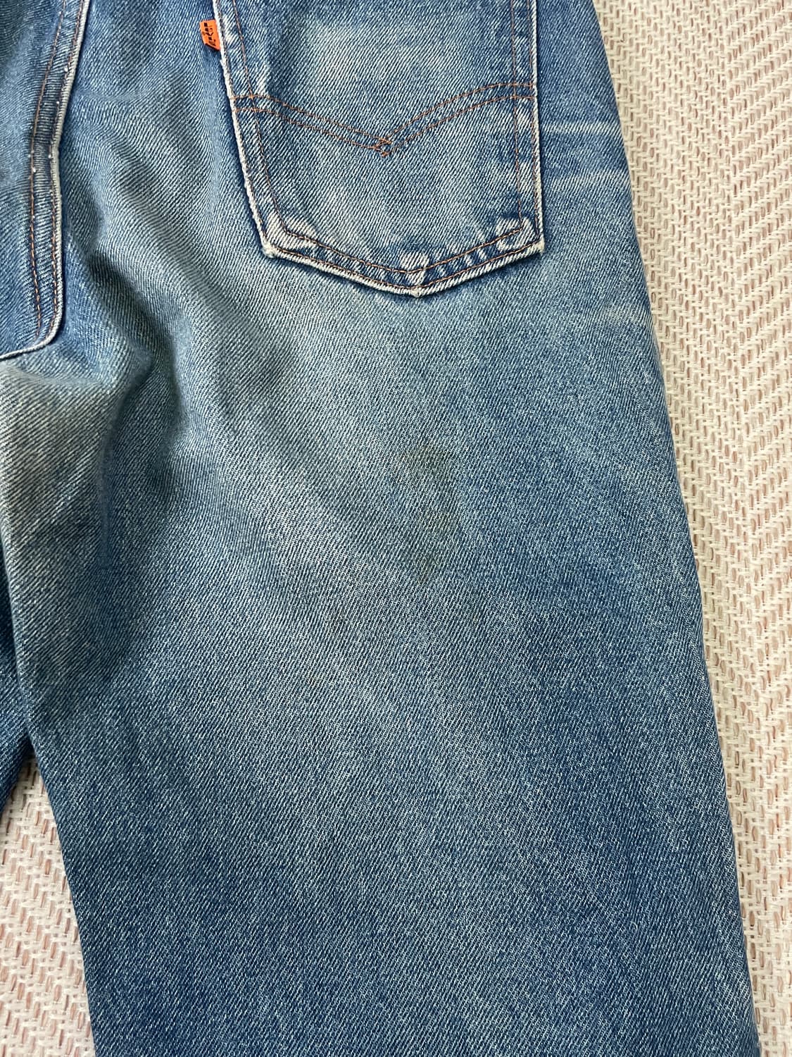90s usa 탈론지퍼 오렌지 탭 리바이스517 데님팬츠  J03302 상품이미지6