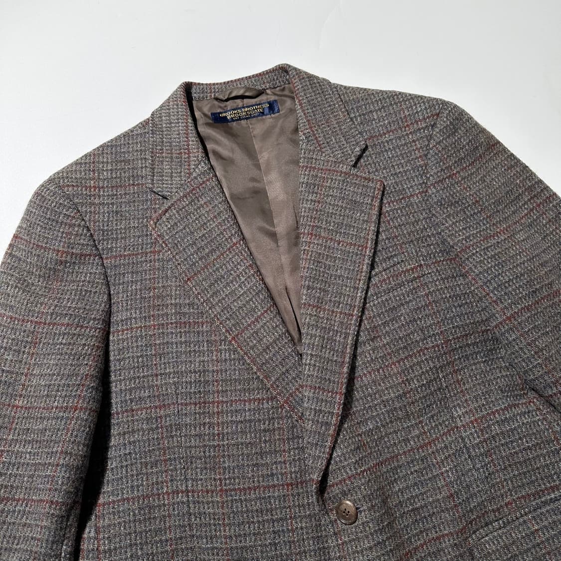 브룩스 브라더스 울 트위드 체크 싱글 2B 블레이저 자켓 상품이미지3