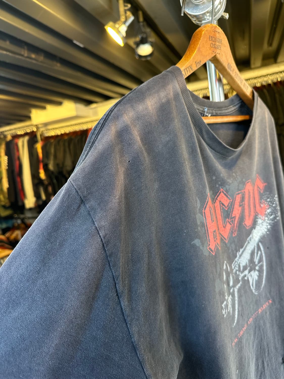 ACDC 락밴드 페이드 프린팅 티셔츠 상품이미지6
