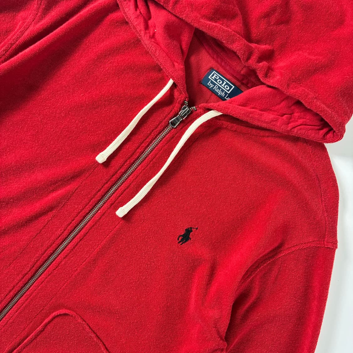 Polo  폴로 랄프로렌 자수 코튼 스웻 레드 후드집업  상품이미지3