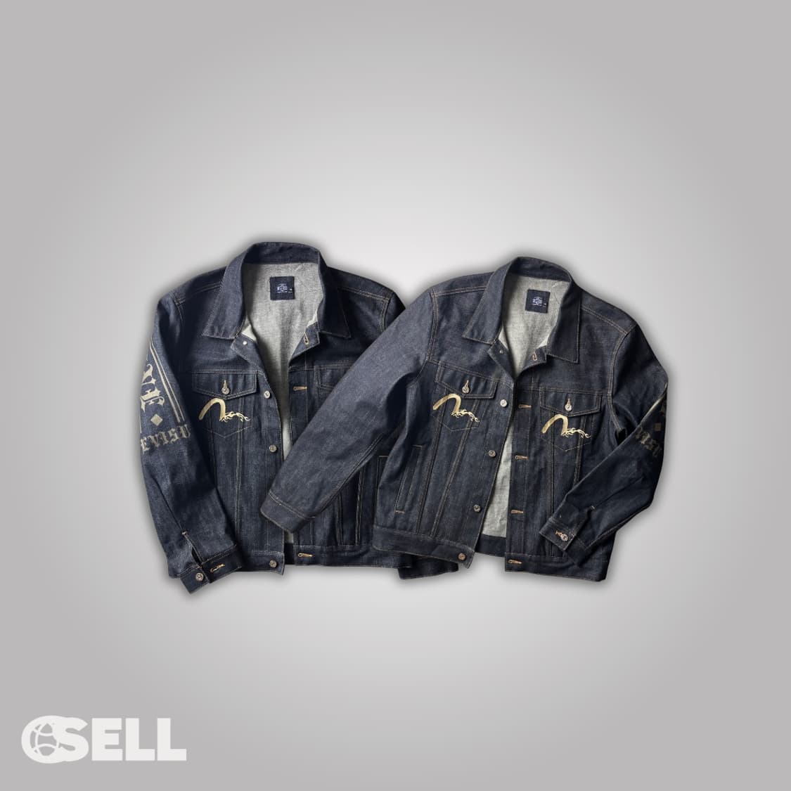 에비수 백로고 데님자켓 상품이미지4