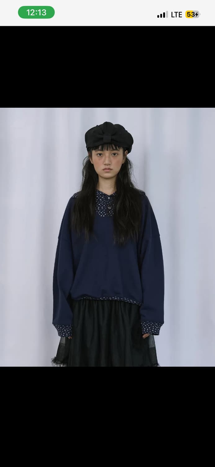 호쿠스포쿠스 데이지 백 포인트 스웻셔츠 상품이미지1