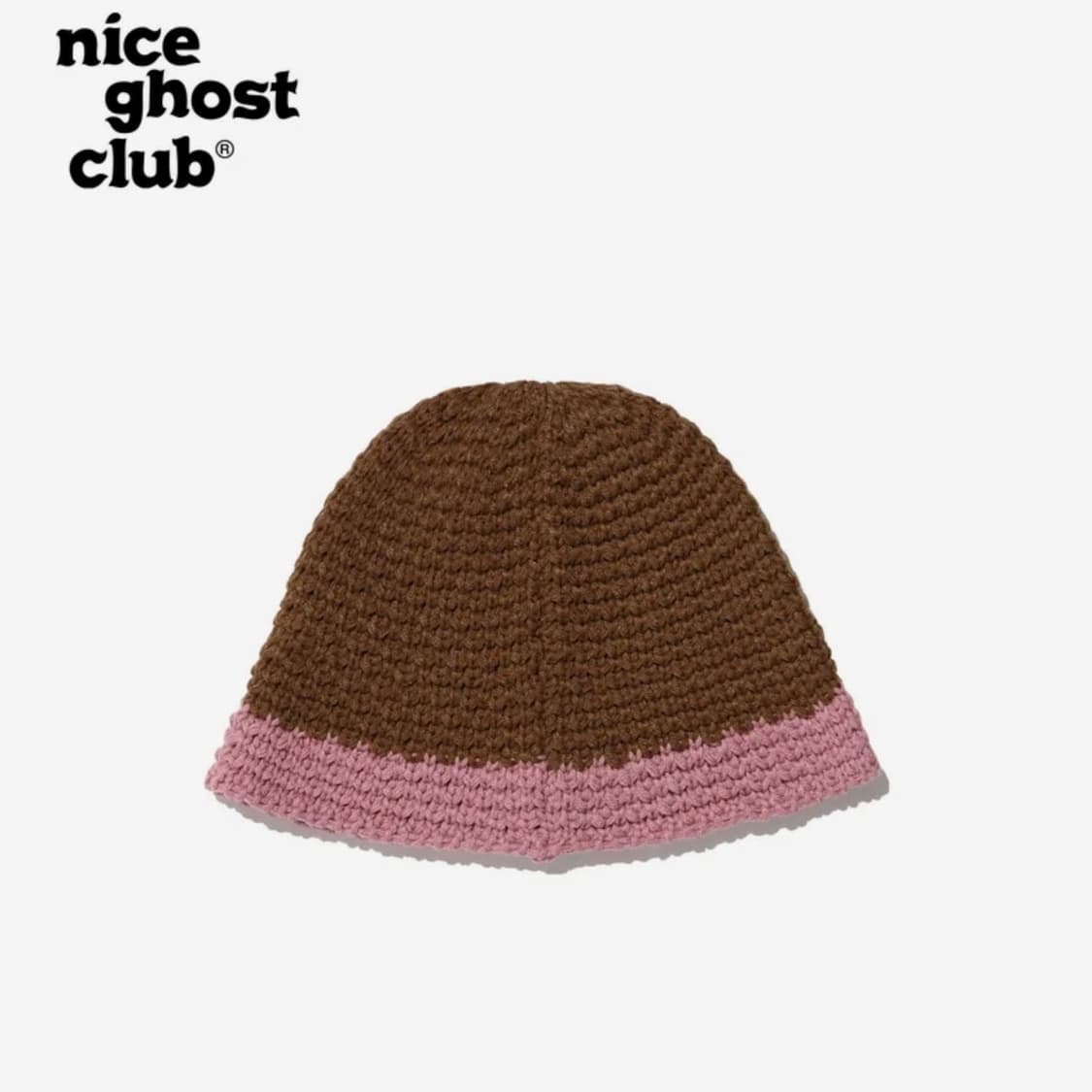 나이스고스트클럽 니트 버킷햇 브라운 상품이미지2