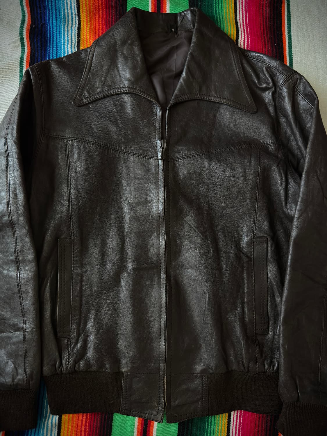 70s Sheepskin Hippie Leather jacket 상품이미지3