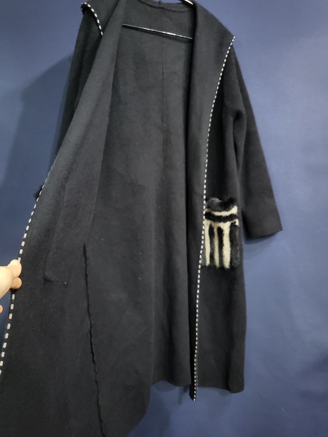 포켓 밍크 후드 가디건 상품이미지5