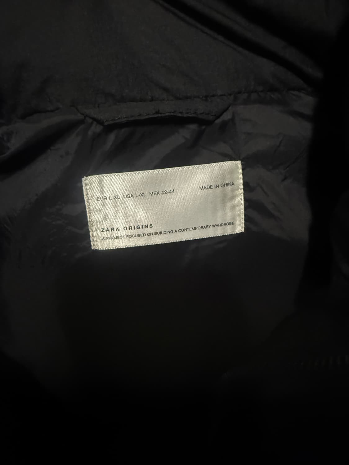 L-XL사이즈 자라 오리진스 패딩 베스트 3918/101/800 상품이미지5