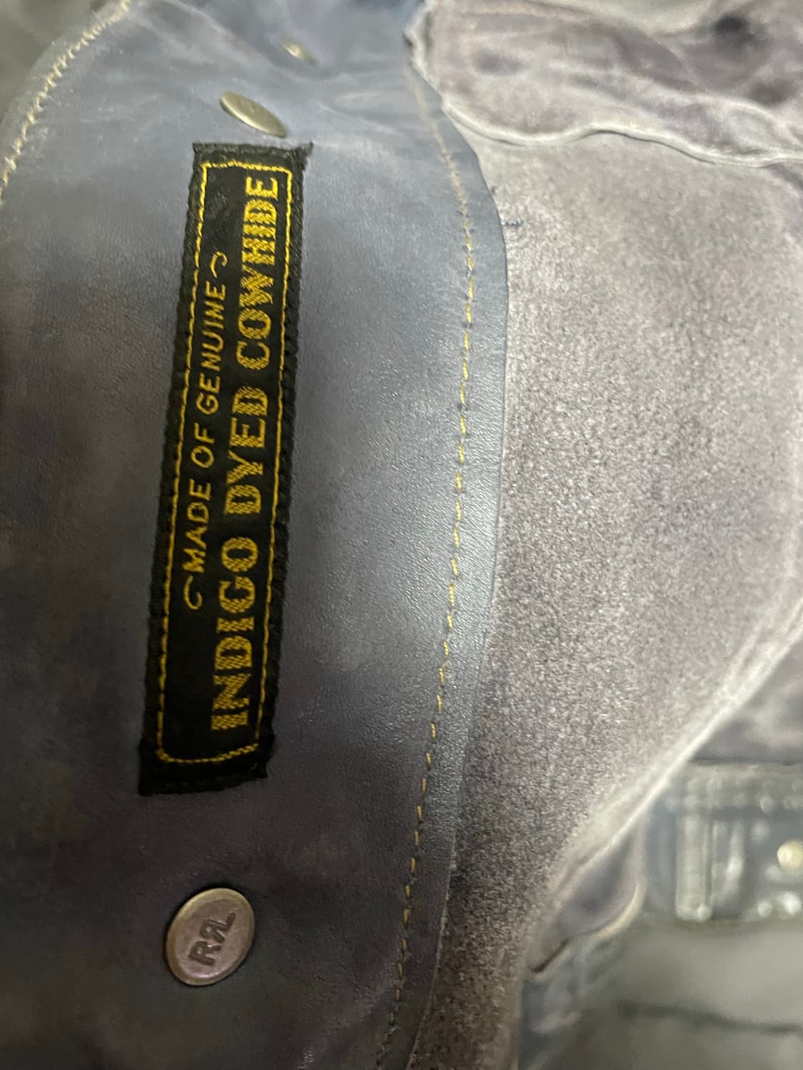 RRL lot271 인디고 레더 트러커 M 상품이미지6