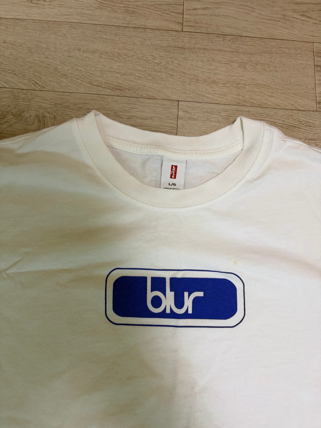 (L) 리바이스 blur 밴드 티셔츠 화이트 상품이미지2