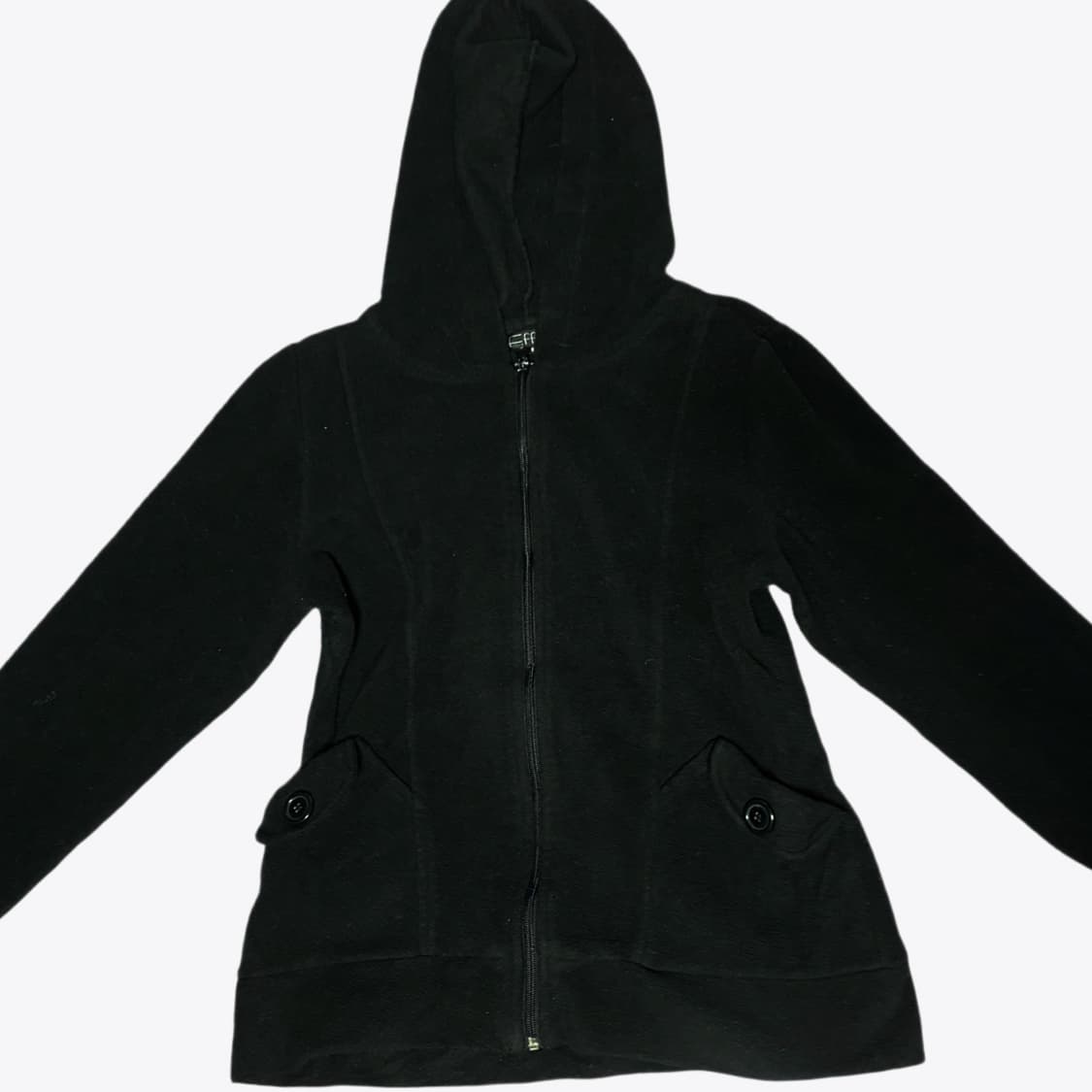 딱붙핏 블랙 만두 포켓 후리스 재킷 상품이미지2