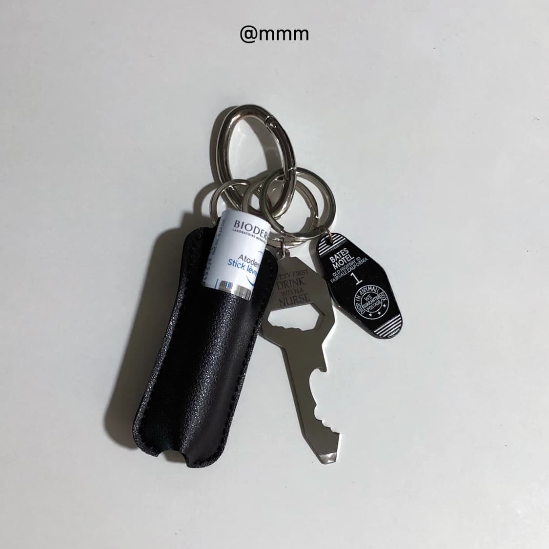 [Unisex🖤] 립밤 가죽 케이스 키링 열쇠고리 상품이미지3