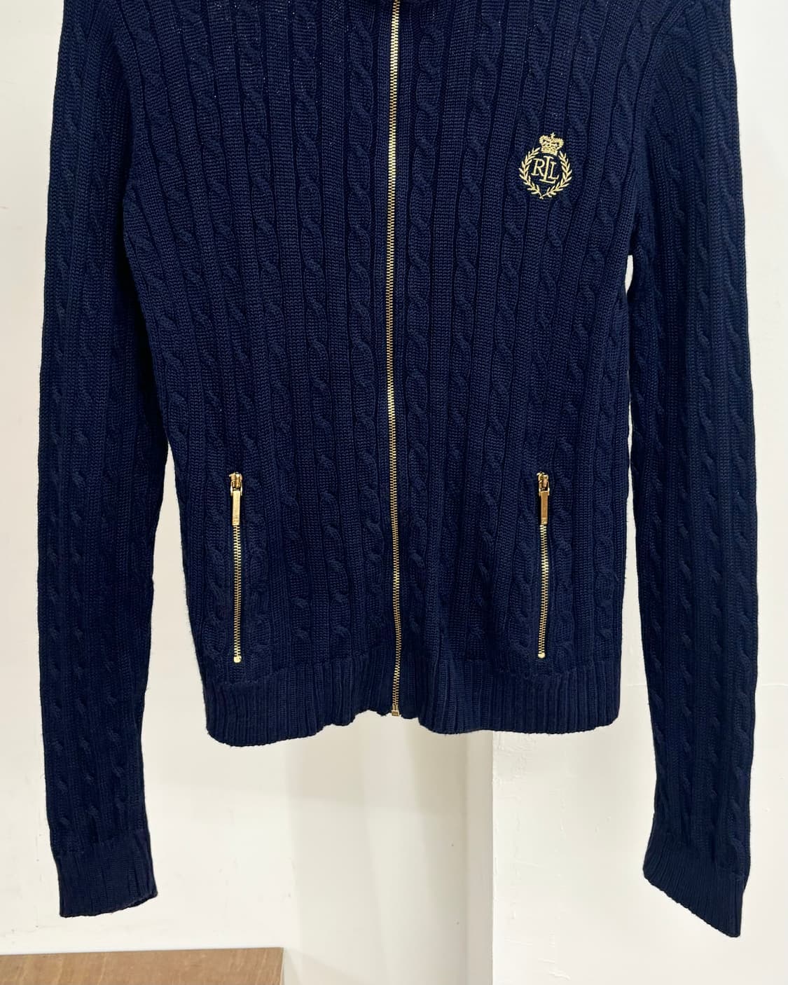 로렌 랄프 로렌 네이비 케이블 니트 집업 상품이미지5
