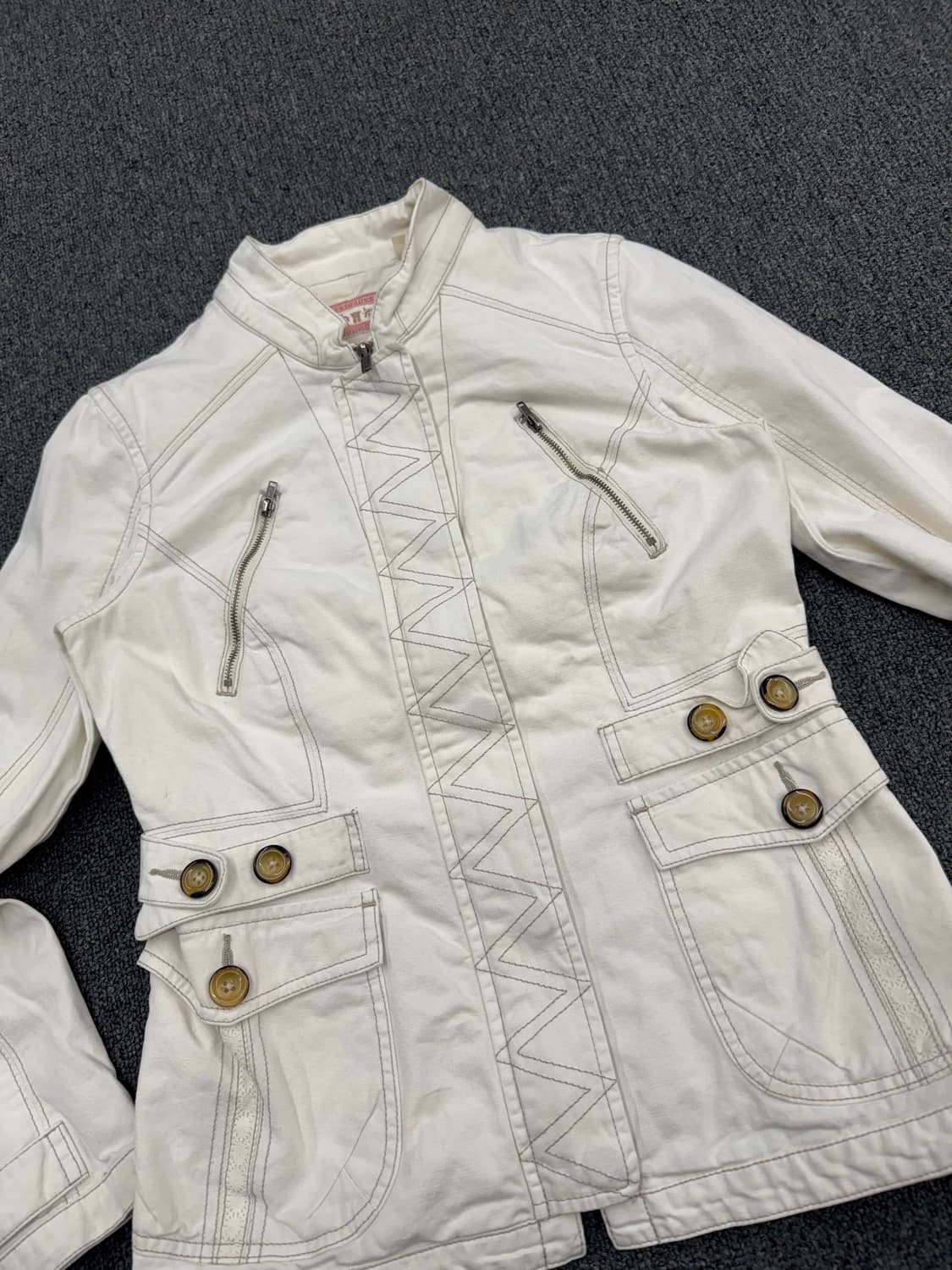 OS)리바이스 빈티지 여성 크림 코튼 자켓 상품이미지3