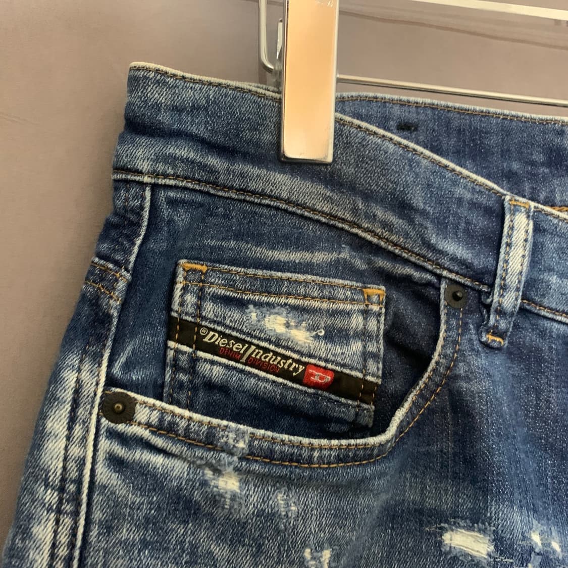 30인치 디젤 D VIDER T 데미지 스판 데님 청바지 상품이미지5