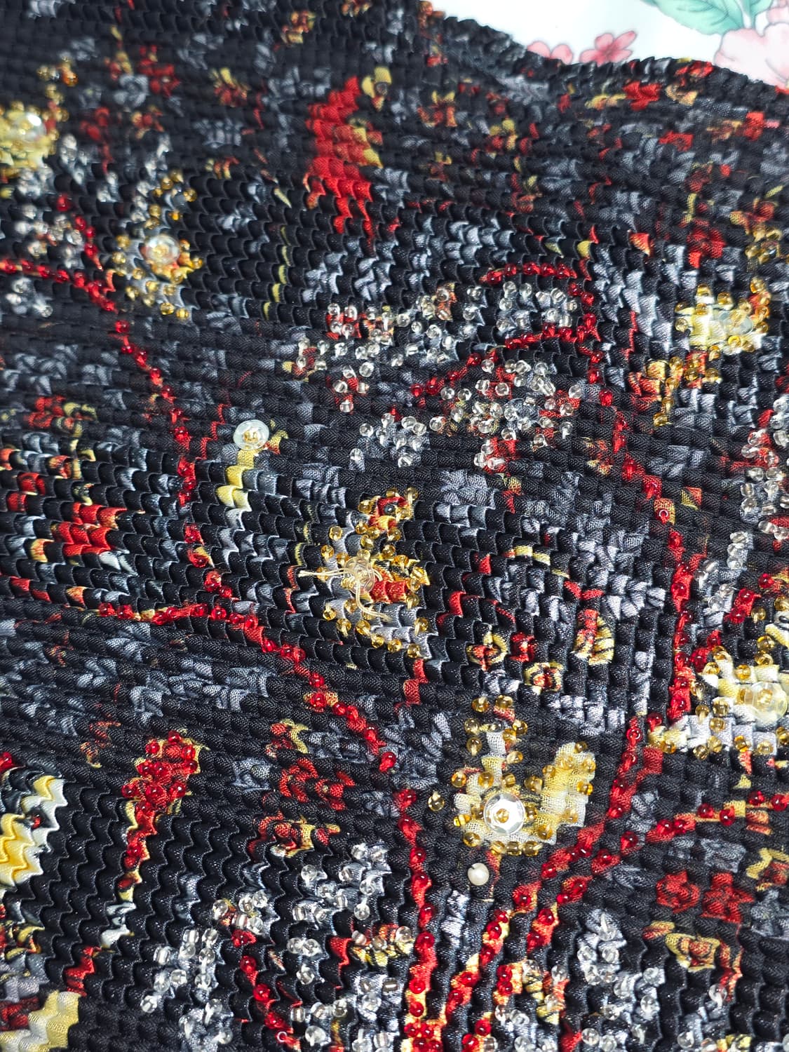 빈티지)인도풍 오리엔탈 에스닉 여름러플엠보 y2k 앤틱히피  반팔티셔츠 상품이미지5