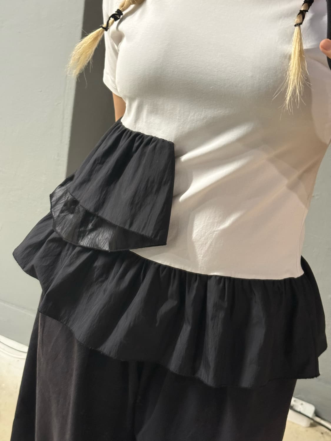 frill layered detail t-shirt 상품이미지4