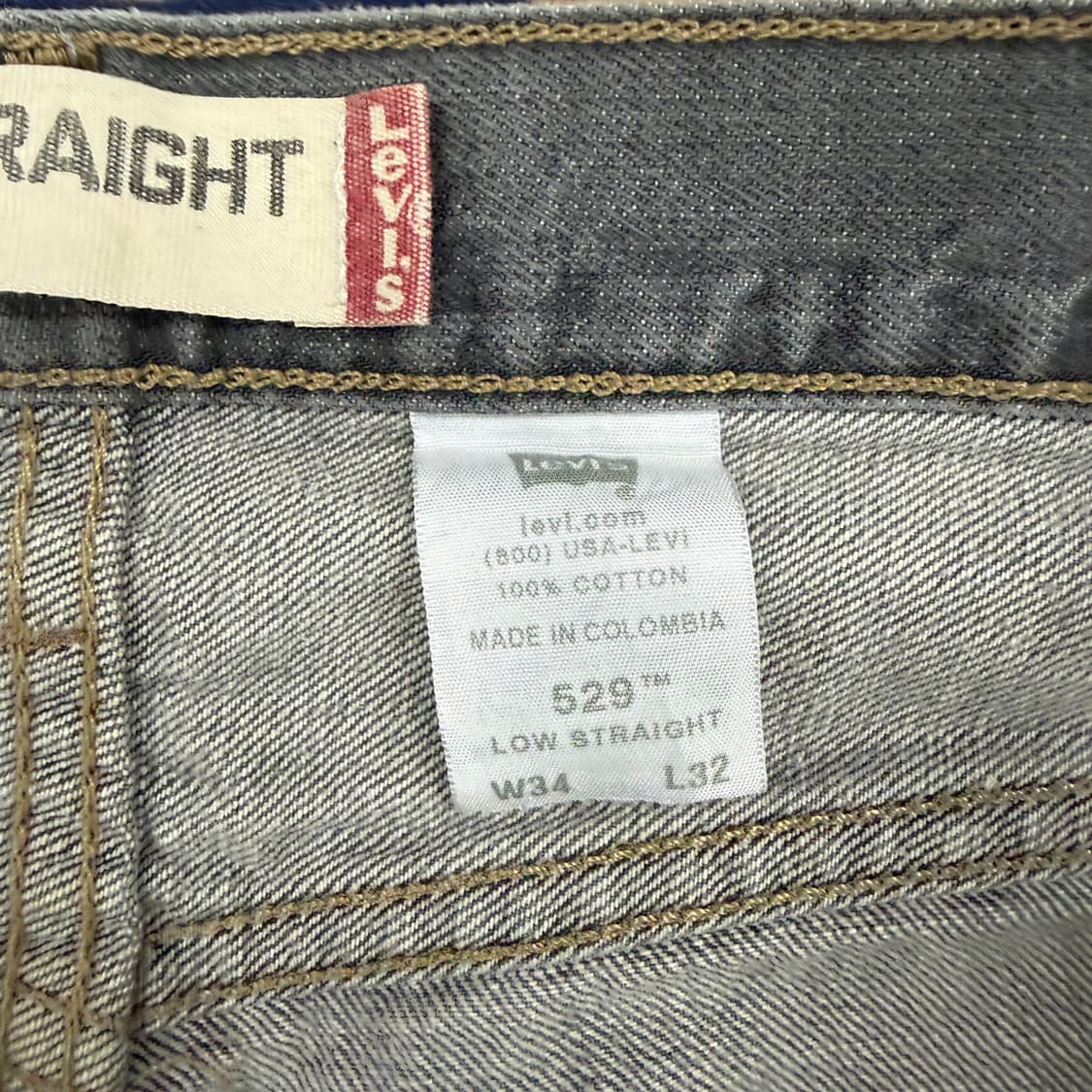 (34)00s리바이스 Levis529 그레이 데님팬츠 상품이미지5
